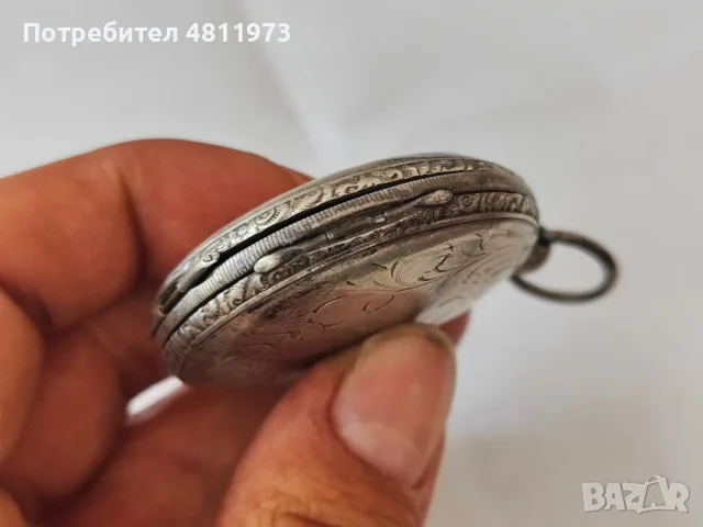 Стара сребърна каса за джобен часовник, снимка 4 - Джобни - 55584649