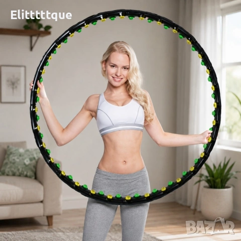 Магнитен масажен обръч Hula Hoop 98 см с 64 масажни точки – удобни тренировки у дома