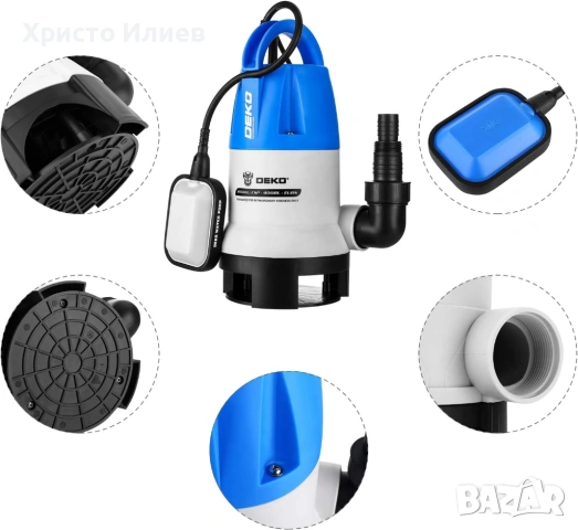 Потопяема водна помпа 400W 8000L/H за чиста и мръсна вода авто стоп, снимка 5 - Водни помпи - 53971051