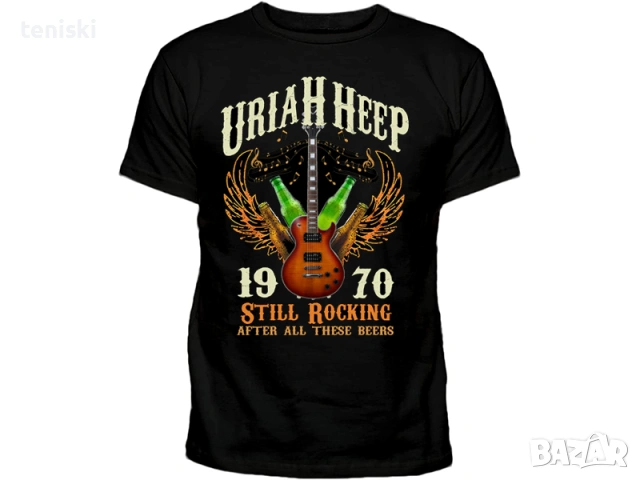 Рок Тениска Uriah Heep Юрая Хийп Всички размери, снимка 2 - Тениски - 50987092