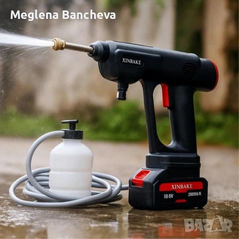 Акумулаторна водоструйка 24V – Пистолет за миене с LCD дисплей и 4 режима-63.00€, снимка 2 - Други инструменти - 54672218