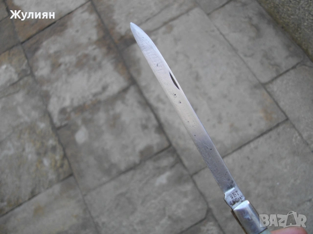  КОЛЕКЦИОНЕРСКО ДЖОБНО НОЖЧЕ НОЖ ЗА ДЕГУСТАЦИЯ СЪРП И ЧУК ВТ, снимка 2 - Антикварни и старинни предмети - 54500154
