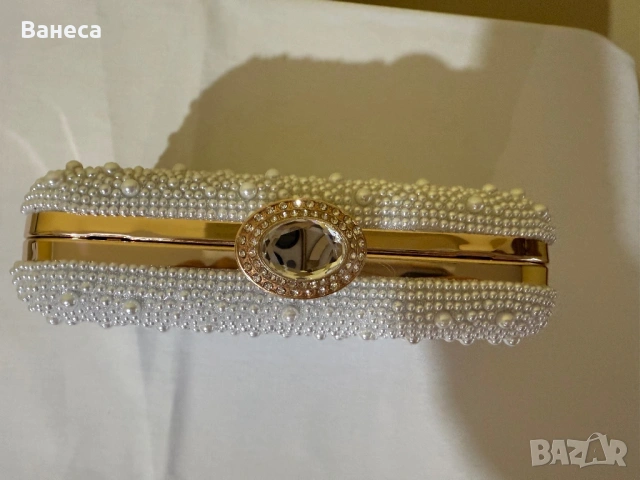 Стилна перлена чанта, снимка 3 - Чанти - 54022324