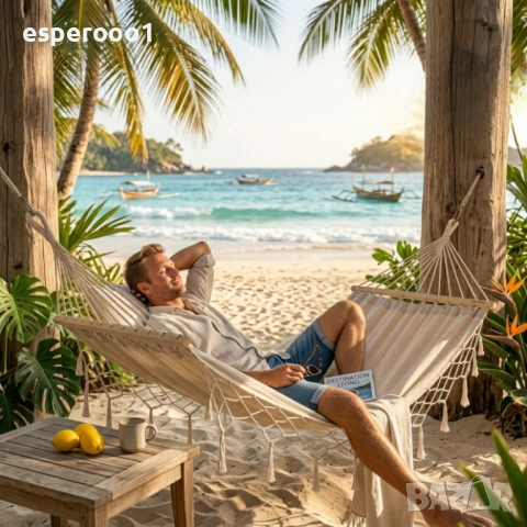 Хамак - Бохо стил, снимка 2 - Градински мебели, декорация  - 54111506