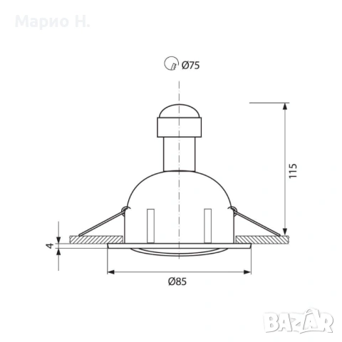 Комплект луни за вграждане Vivalux, LED, 4 бр, 5 W, със сменяема крушка, чисто нови, снимка 5 - Лед осветление - 54231012
