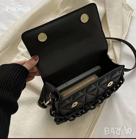 Черна дамска чантичка , снимка 4 - Чанти - 54181562