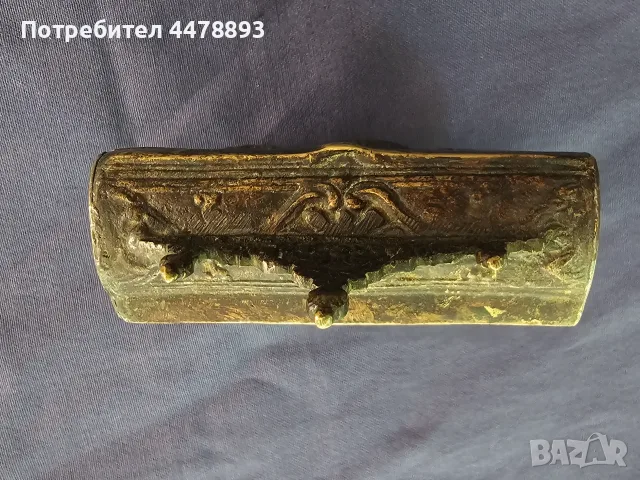 Автентичен фишеклък барутник паласка, снимка 5 - Антикварни и старинни предмети - 55625895