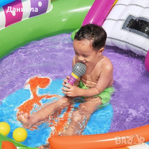 Надуваем детски воден парк с пързалка, фонтан и музикални игри – 295 x 190 x 137 см, снимка 7 - Други стоки за дома - 54858009