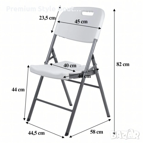 Комплект 2 броя сгъваеми кетъринг столове за градина и събития - удобни и издръжливи, снимка 11 - Други стоки за дома - 54002968