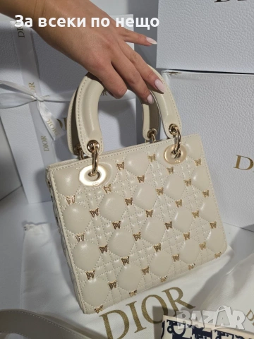 Lady Dior Butterfly Studs Дамска Чанта От Агнешка Кожа Код Brand Luxury Fashion21, снимка 4 - Чанти - 54960731