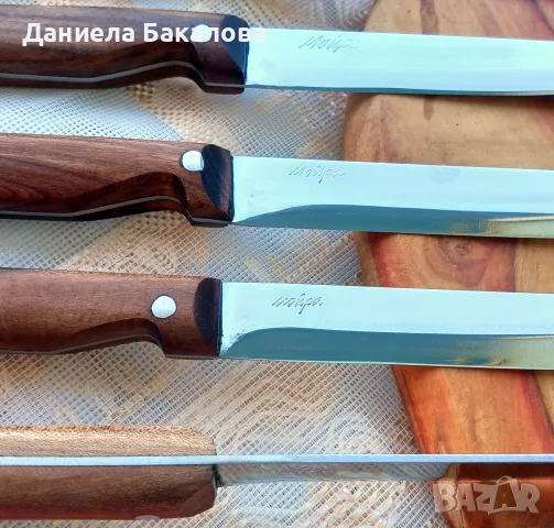 Български кухненски нож Мойра, 24 см, ръчна изработка, снимка 2 - Прибори за хранене, готвене и сервиране - 55532647