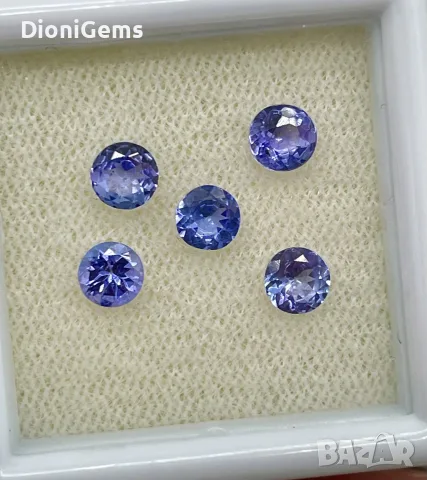 Лот от Естествени Танзанити – 5 бр. (Общо 1.45 ct), снимка 4 - Други - 55391925