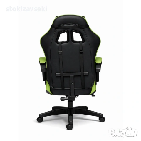 Ергономичен геймърски стол с масажна функция и поставка за крака, PU екокожа, снимка 3 - Други стоки за дома - 54082605