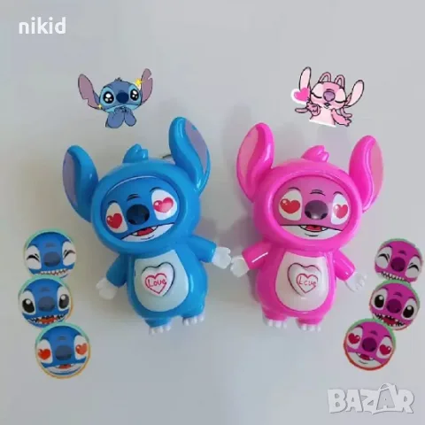 Стич Stitch Лило с променящо се лице форма пластмасова играчка фигурка