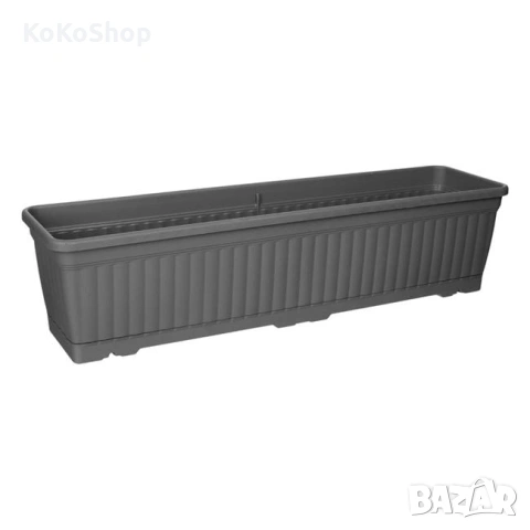 Сандъче за цветя 71 x 18.5 x 17 см, сандъче с подложка, снимка 2 - Саксии и кашпи - 54574044