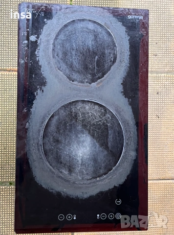 керамичен плот Gorenje 30см с два котлона двоен стъклокерамичен