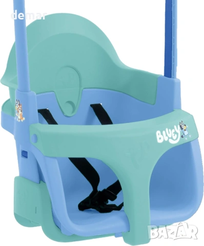 Bluey Quadpod 4-в-1 люлка с регулируеми въжета и предпазен колан, от 6 месеца до 8 години