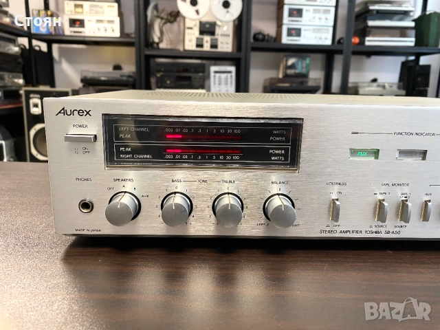 Vintage усилвател Aurex/Toshiba, снимка 5 - Ресийвъри, усилватели, смесителни пултове - 54380725