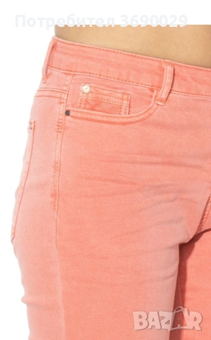 Esprit - Дънки с цепки на глезените, Корал, W38-L28, снимка 6 - Дънки - 55130691