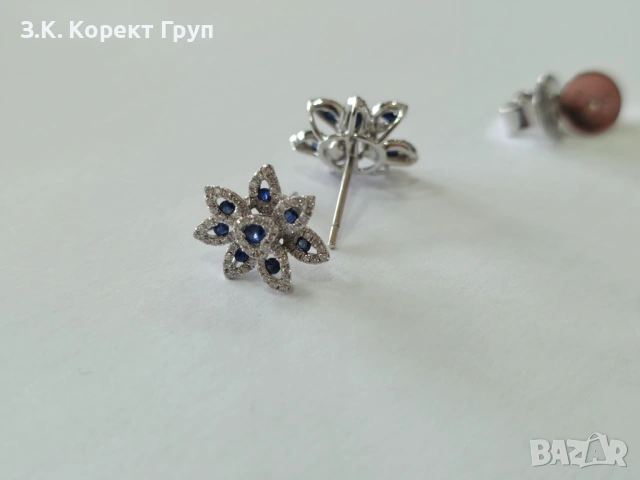 Дамски златни обеци 18К 750 / 4,51гр., снимка 5 - Обеци - 54581945