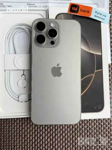 36М ГАРАНЦИЯ❗️ iPhone 16 Pro MAX Лизинг от 30€/мес Natural Titanium❗️КАТО НОВ❗️256GB❗️, снимка 5 - Apple iPhone - 55395262