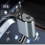 Автомобилно зарядно 4в1, 100W с USB-C, Lightning, прибиращи се кабели 80 см и LED дисплей, снимка 4