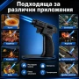 Мощна мини ръчна газова горелка домашна за запояване барбекю крем брюле кухненска готвене запалка, снимка 3