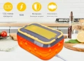 Кутия от инокс 1.5 литра за затопляне на храна и обяд с прибори 12v и 220v, снимка 5
