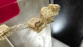 Van Cleef & Arpels VCA 5 Motifs Gold Diamonds Vintage Alhambra Дамска Гривна, снимка 7