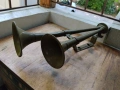 Стара руска военна тромба свирка клаксон на въздух, снимка 2