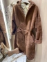 Дълга жилетка/палто Кашмир и ангора кафяв шоколсд, снимка 4