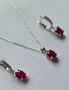 Сребърен комплект от естествен Рубин , снимка 7