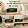 Електронен LED часовник с термометър настолен постоянно светещ на ток, снимка 3