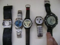 Продавам 5 броя кварцови часовника Fossil,Casio,Swatch, снимка 1