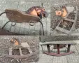 Старо дървено конче играчка люлка - антика, снимка 7