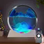 Смарт LED нощна пясъчна лампа с 360° въртящ се пясък, Bluetooth музика и дистанционно управление, снимка 1