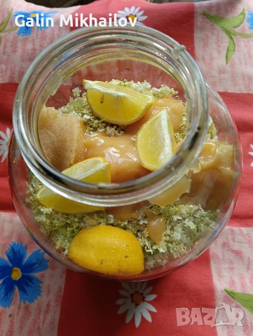 цвят Бъз, лозови листа , череши, бял равнец, снимка 3 - Домашни продукти - 54757299