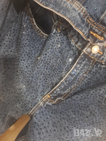 Дамски сет от деним с камъчета Bershka