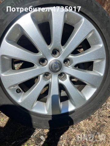 Оригинални алуминиеви джанти Opel 17" 5х115 с летни гуми Continental 225/50 R17 XL