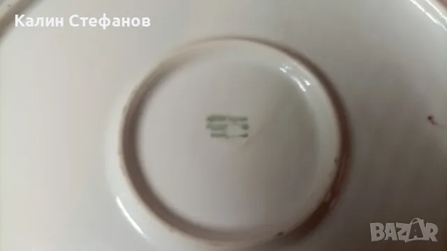 Голяма салатна порцеланова чиния с ловни мотиви, снимка 6 - Колекции - 55664188