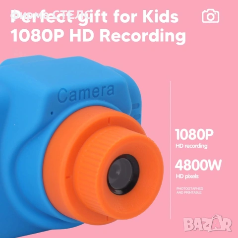 Детски фотоапарат STELS Q300, 48MP, Селфи детска камера, USB-C, снимка 2 - Други - 44044550