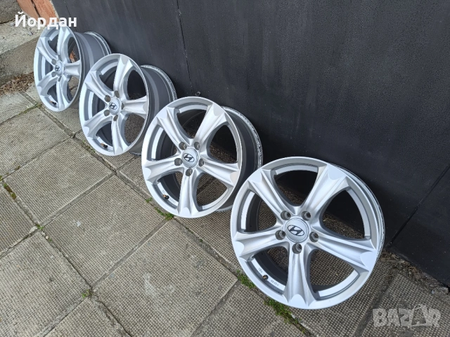Алуминиеви джанти 17 ' цола с датчици 5x114,3 Хюндай / HYNDAI MAZDA KIA ET45 7J , снимка 5 - Гуми и джанти - 54182588