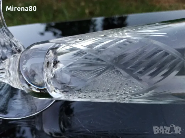2 кристални чаши за вермут / вино, снимка 4 - Чаши - 55503182