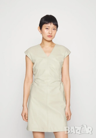  Нова с Етикет STUDIO ID Дамска Кожена Рокля от Естествена Кожа Размер S, снимка 3 - Рокли - 54149184