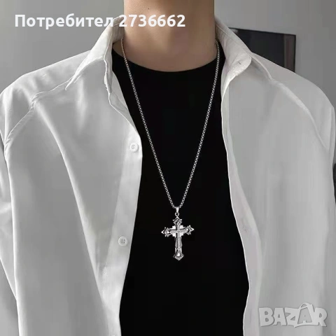 Колие " Троен Кръст ", снимка 6 - Колиета, медальони, синджири - 54370034