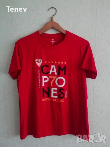 Севиля оригинална нова шампионска тениска памучна Лига Европа 7 Sevilla 