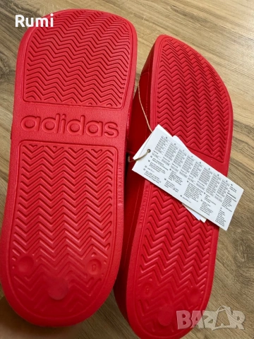 Чисто нови оригинални червени чехли adidas adilette ! 41,42,43,46 н, снимка 8 - Мъжки чехли - 54724574