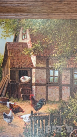 Картина репродукция (принт) на Герхард Несвадба със селска сцена , снимка 4 - Картини - 53994869