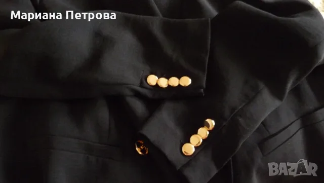Дамски черен и тъмносин блейзер, размер №50, снимка 3 - Сака - 55303875