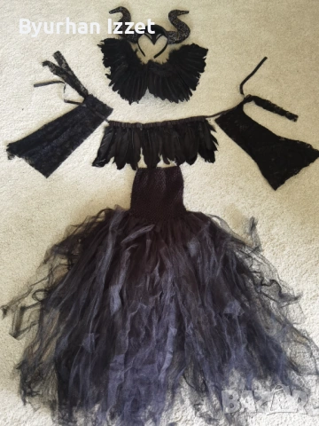 Черен костюм на Злодейда детски